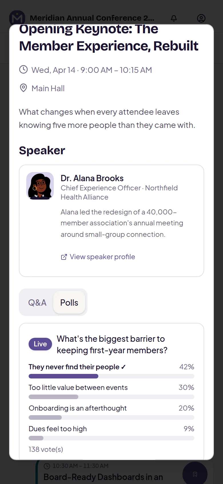 naimtag attendee app — Challenges & engagement: Poll results