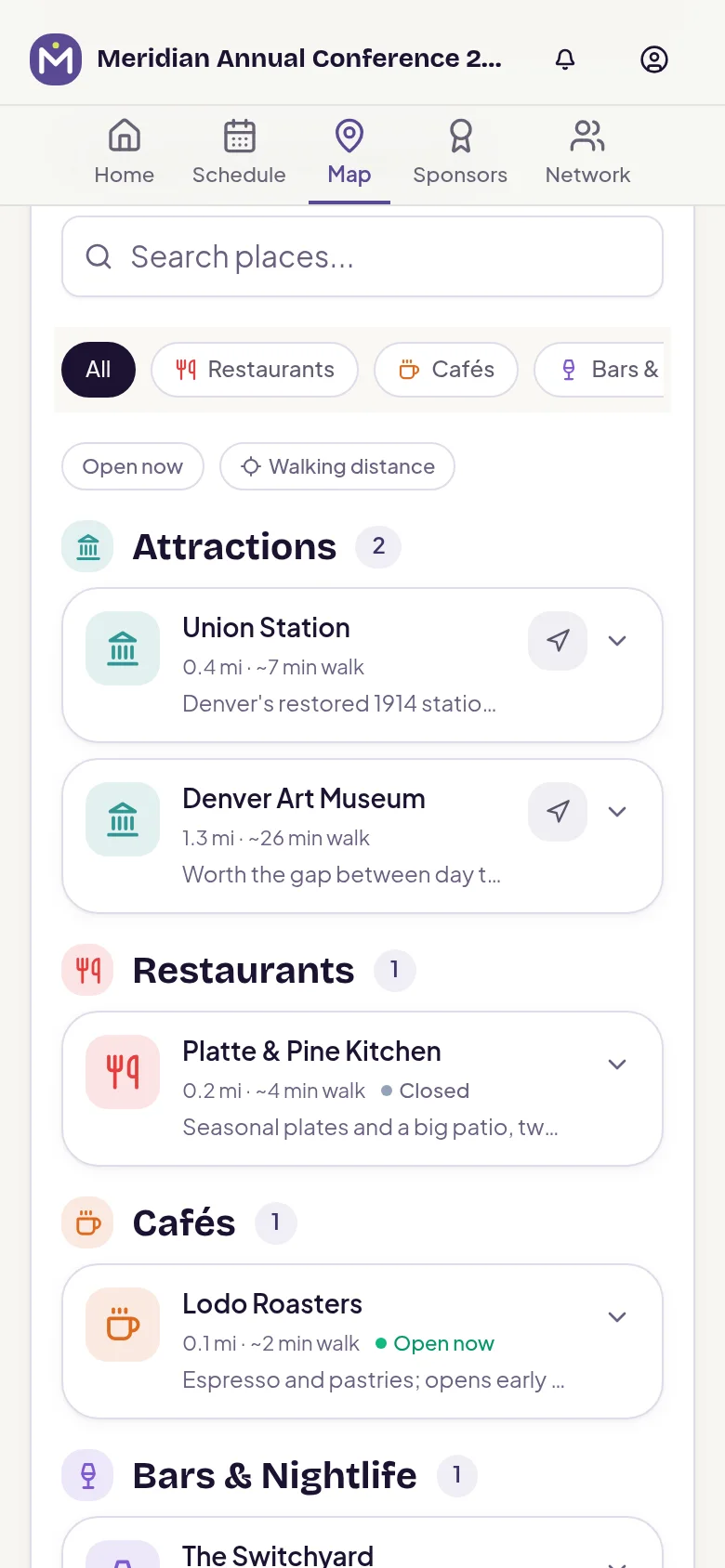 naimtag attendee app — Things to do
